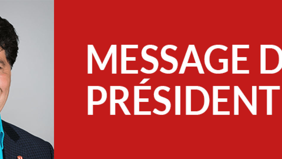 Message du président avec un photo de Jerry Dias