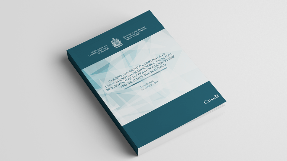Image of report cover of the Civilian Review and Complaints Commission.