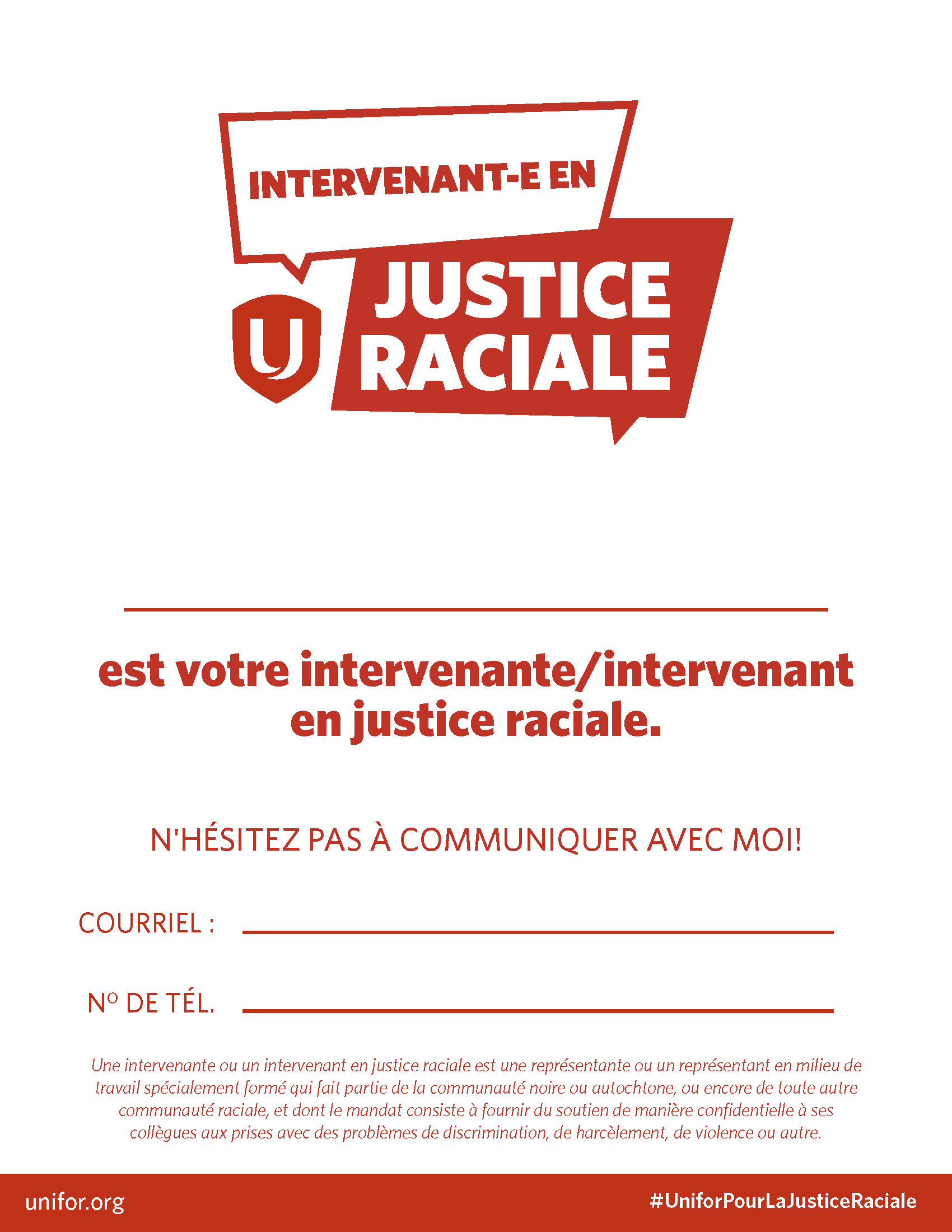 l'affiches sur la justice raciale 2025