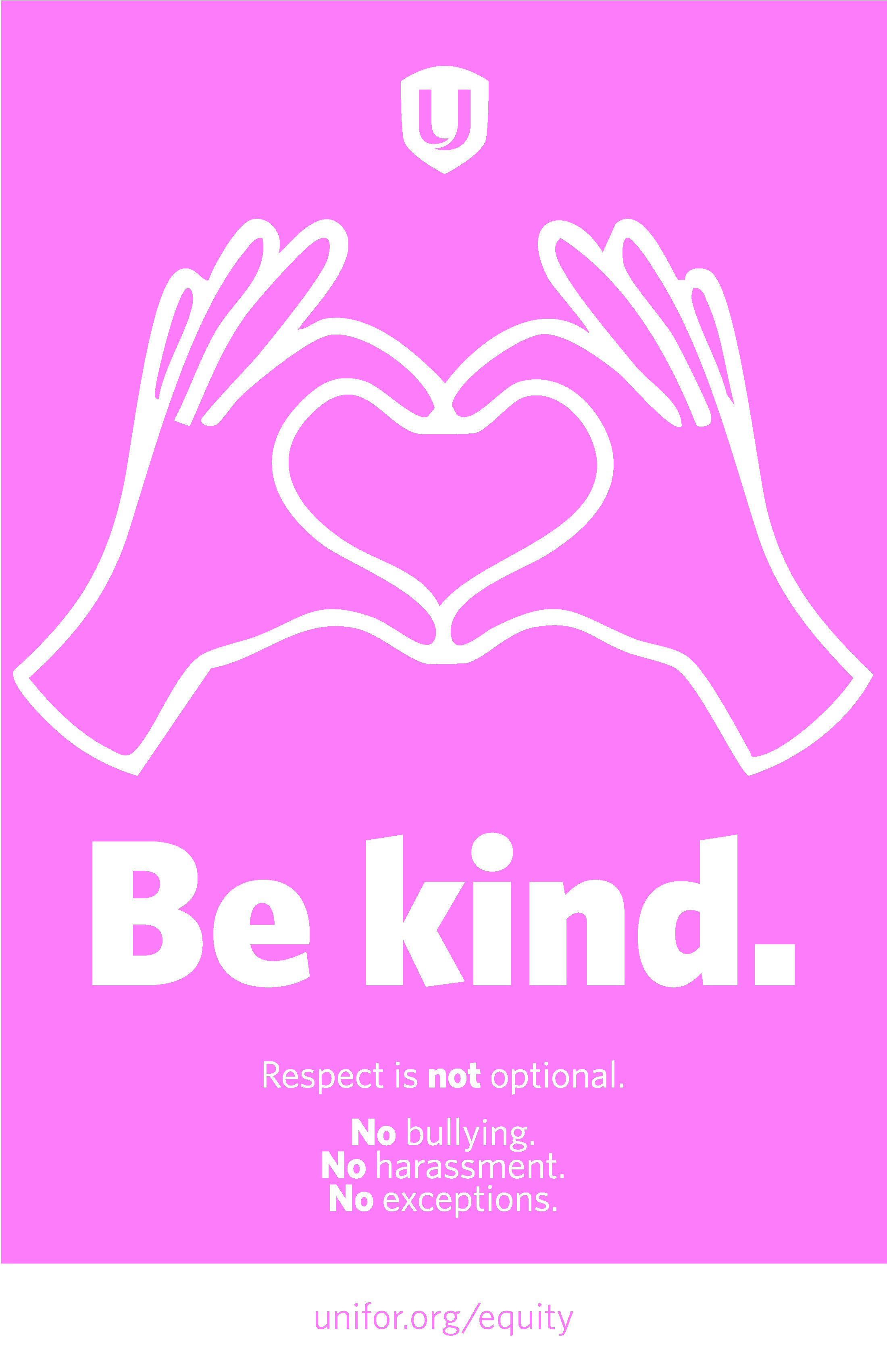 Be Kind text illistration of hands holding a heart