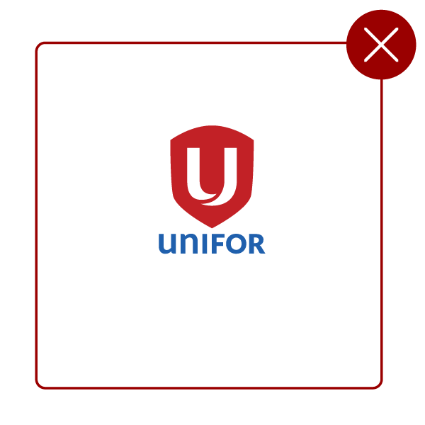 Unifor vertical logo with wordmark shrunken down