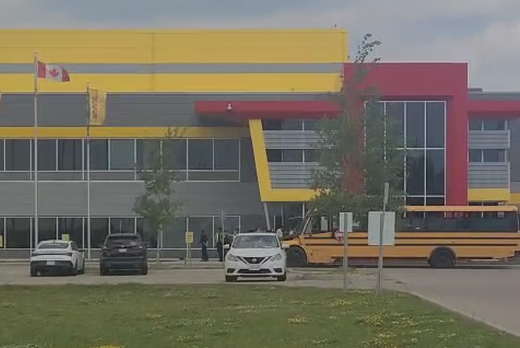 Bus at the Hamilton warehouse