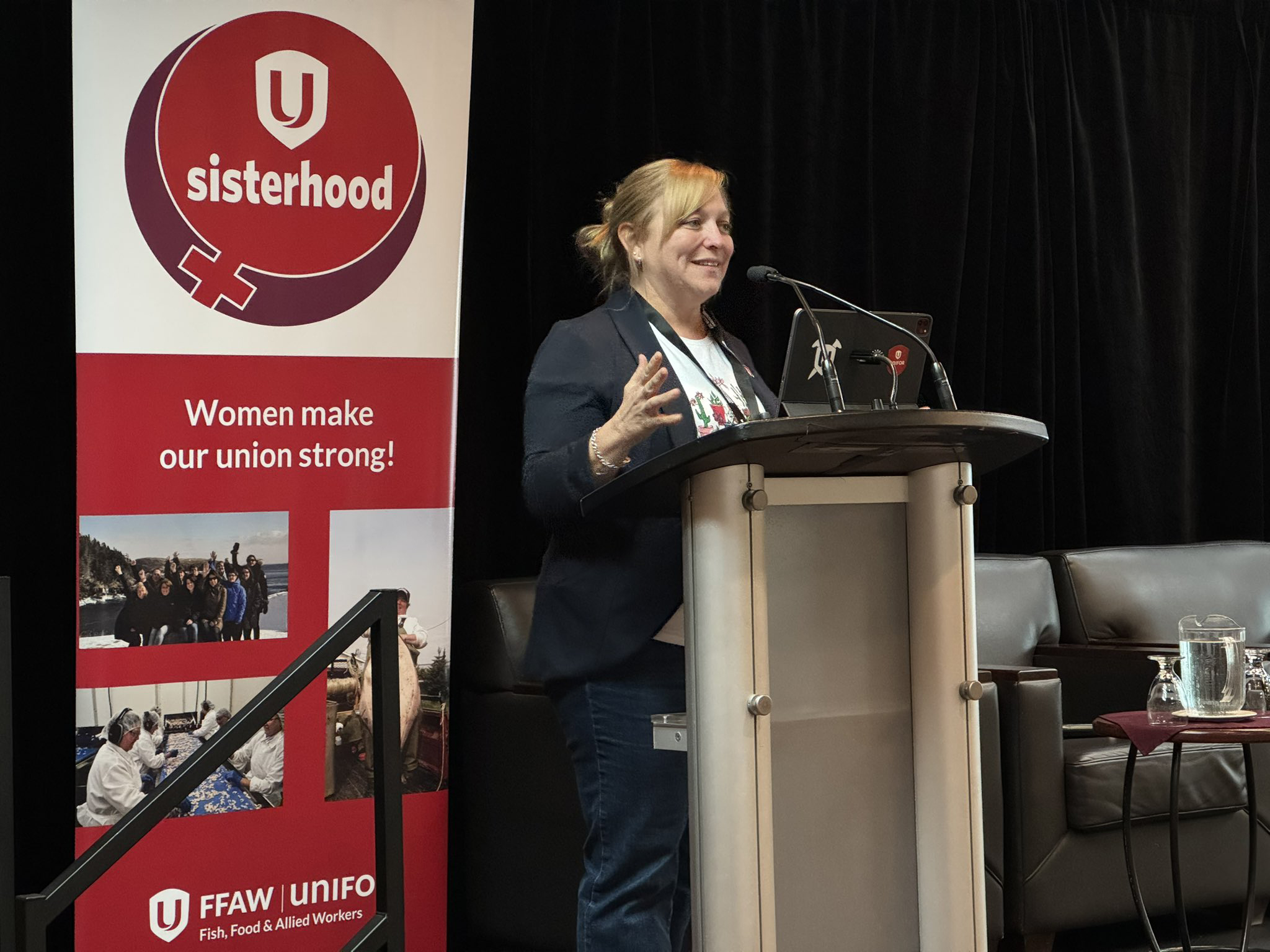 Unifor Atlantic Regional Director Jennifer Murray was invited to speak on panel