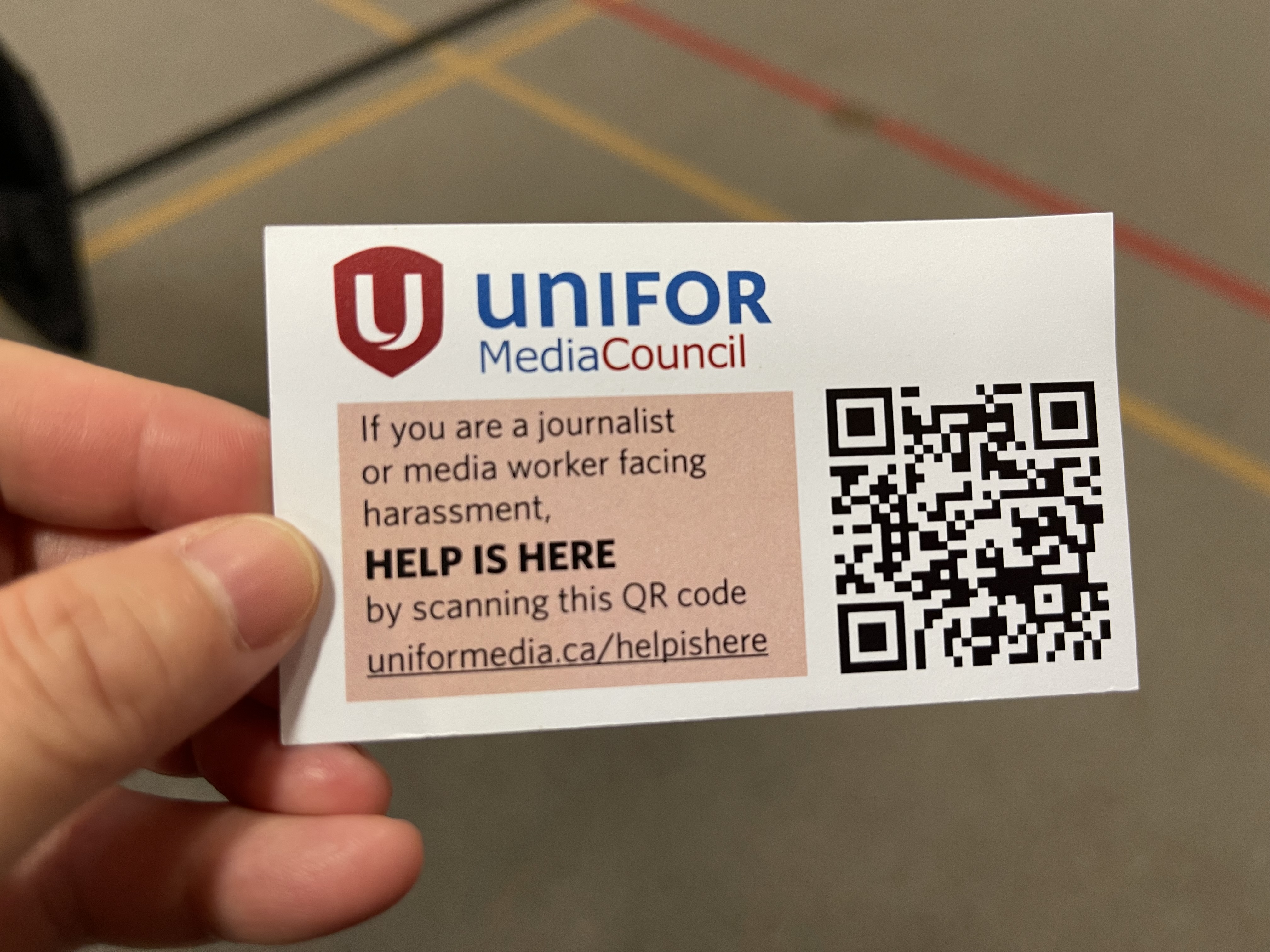 Help is Here businesscard with QR code
