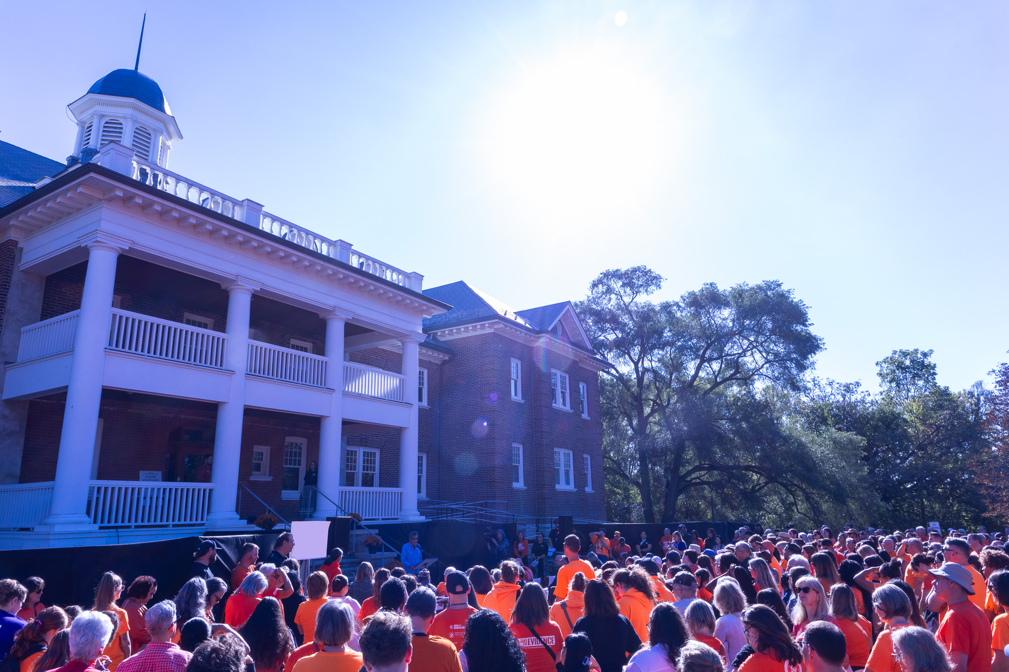 Mohawk Institute outside on Orange Shirt Day