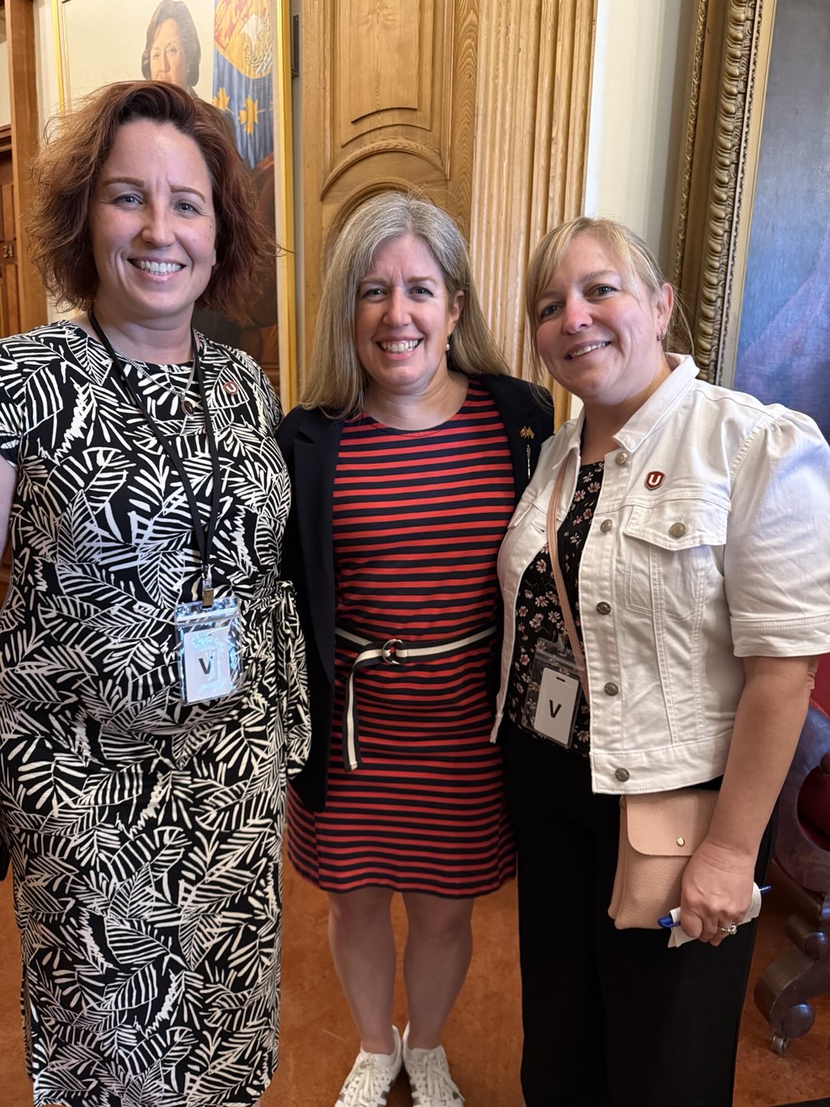 N.B. Premier Holt with Atlantic Regional Director Jennifer Murray and member Erin MacDonald
