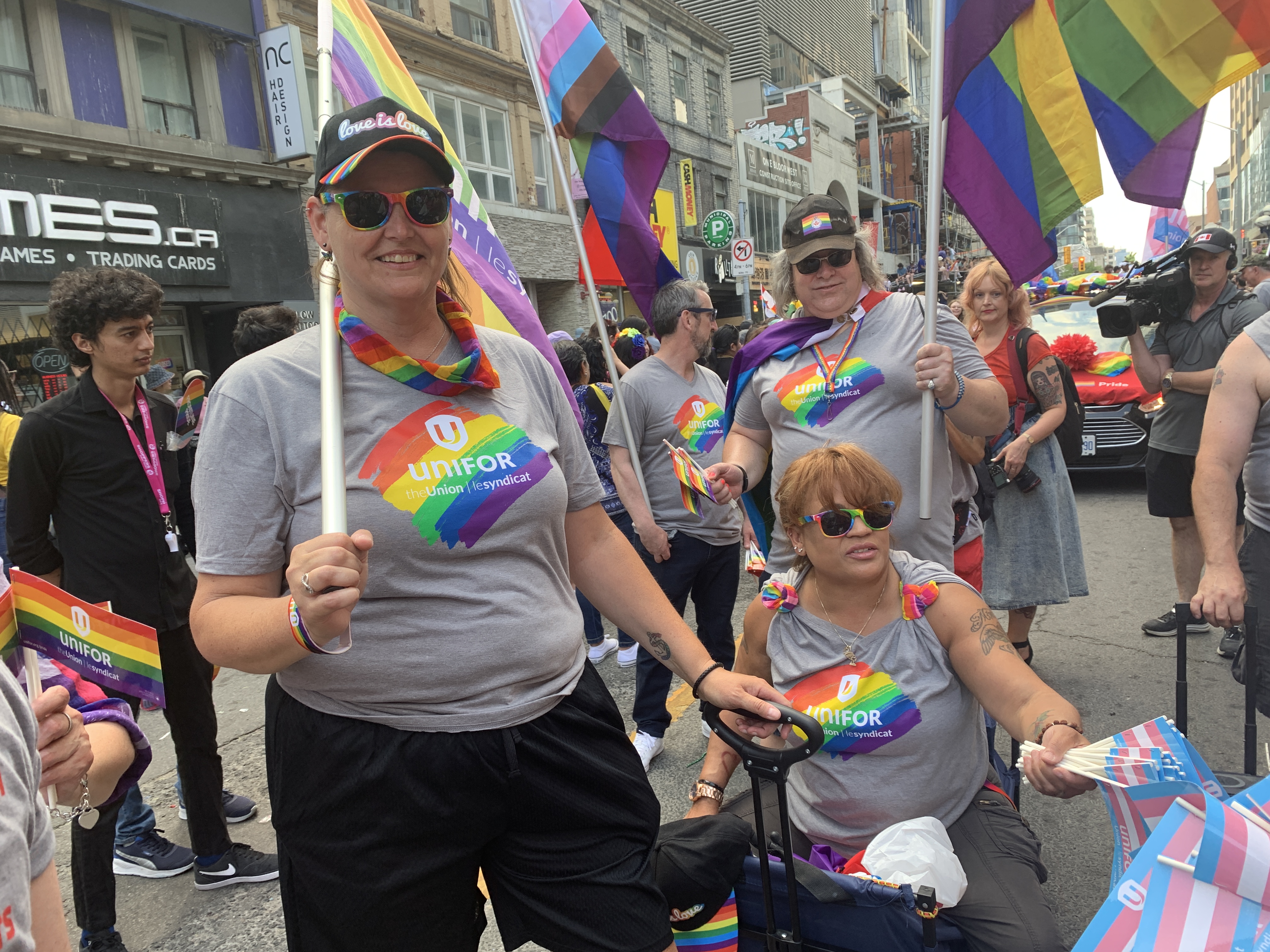 Unifor members participate in the Toronto Pride Parade. 