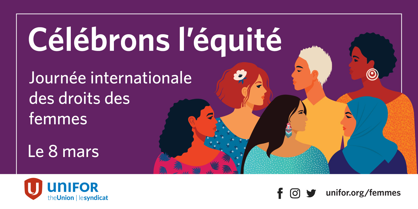 Le graphiques d’Unifor pour la Journée internationale des femmes