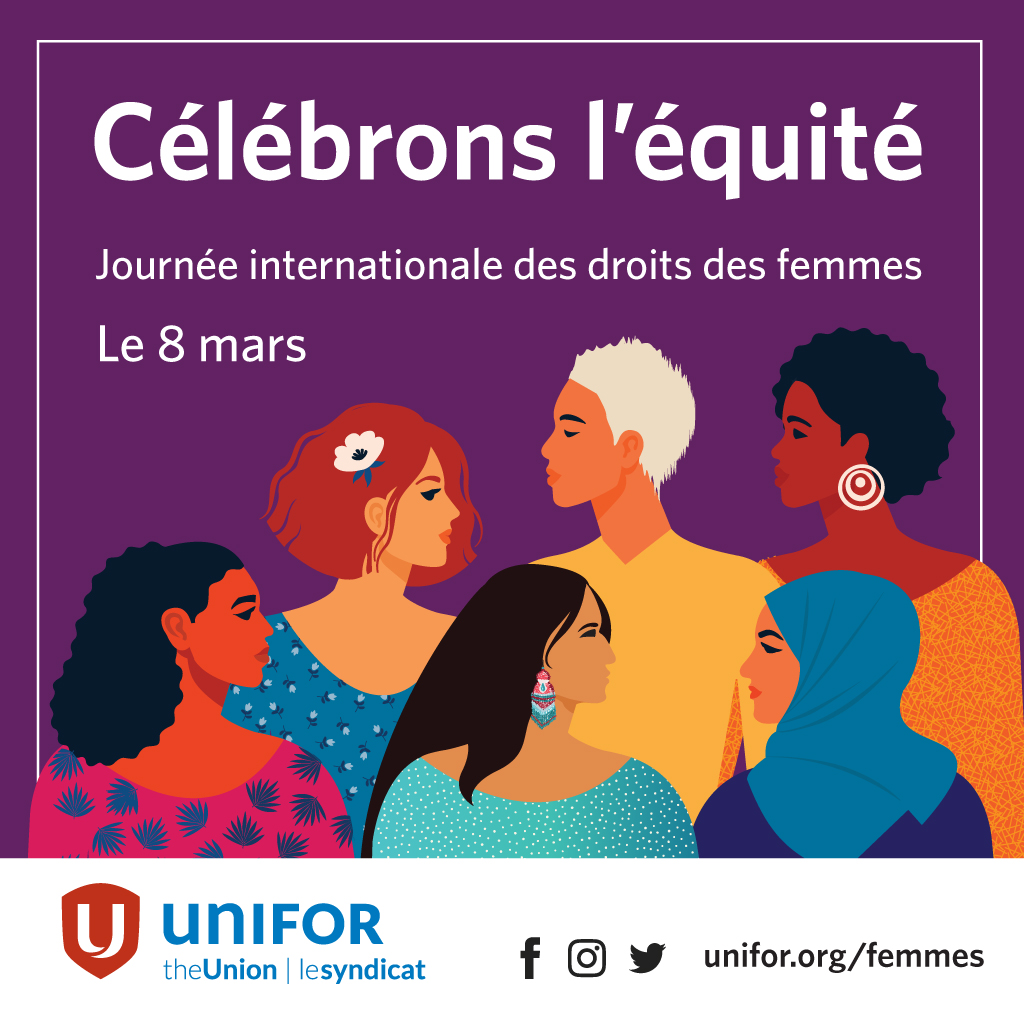 Le graphiques d’Unifor pour la Journée internationale des femme