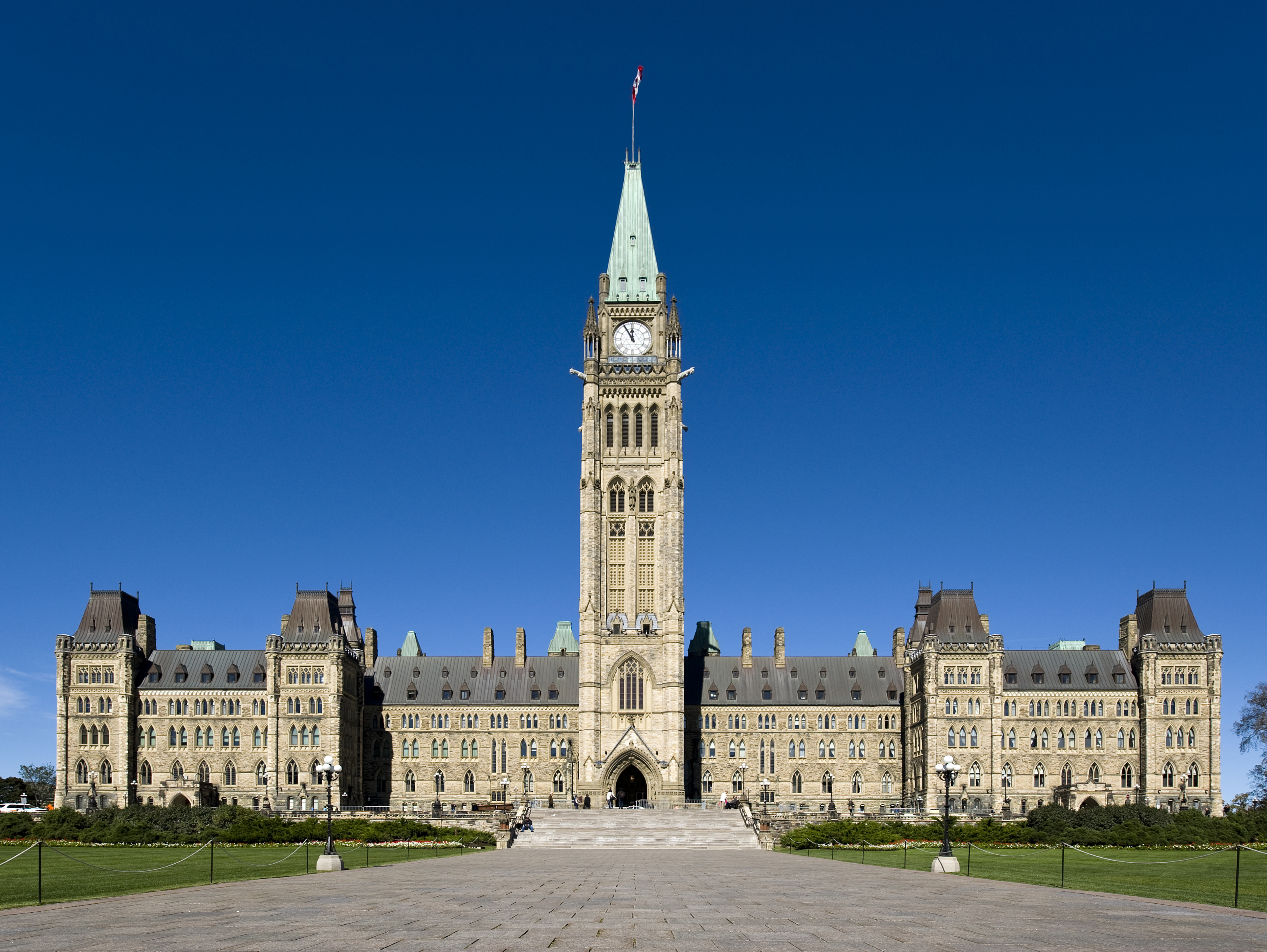 Centre block of Parliament Hill in Ottawa.