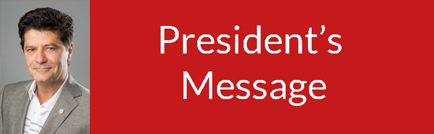 Presidents message with Jerry's picture 
