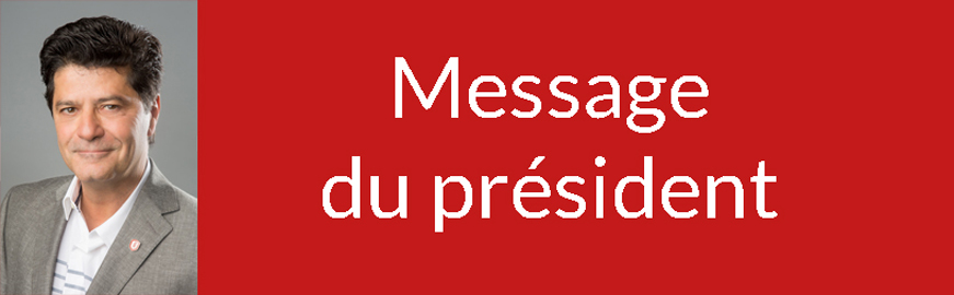Message du président avec une photo de Jerry Dias