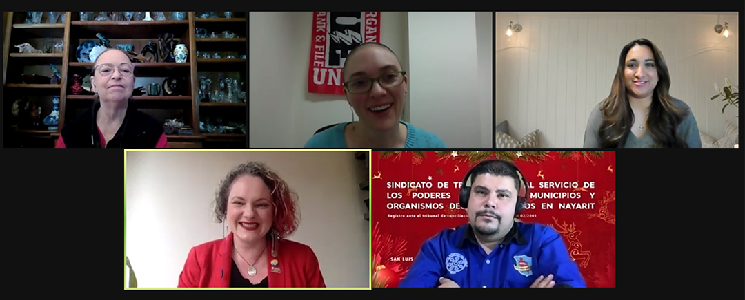 Essential workers take part in webinar.