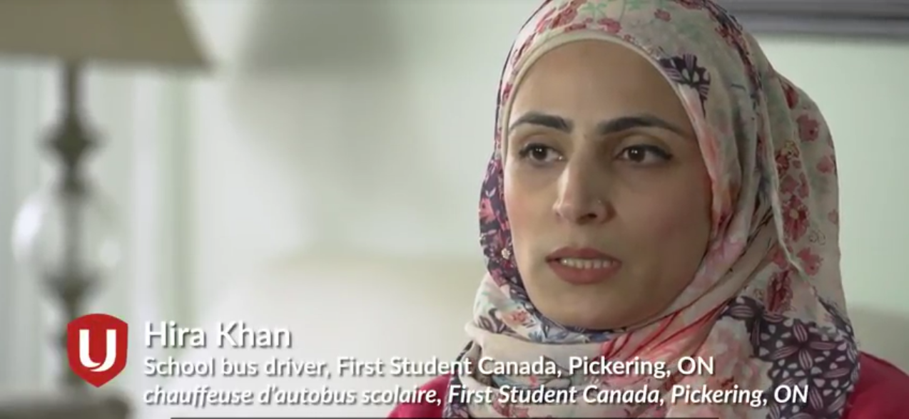 Hira Khan, School bus driver for First Student Canada.
