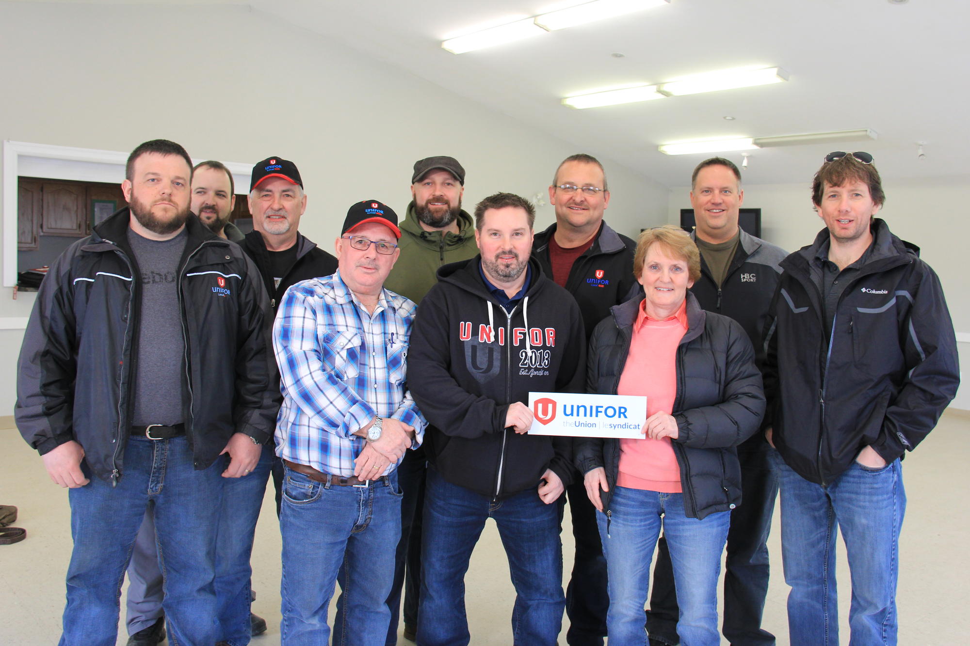 Members of Locals 57-N, 58, 64, 96, and 242 with National Representative Monty Fudge.