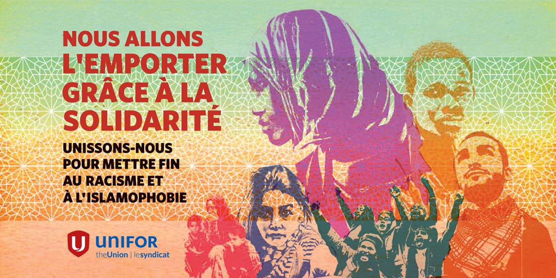 Nous allons l'emporter grâce à la solidarité. Unissons-nous pour metter fin au racisme et à l'islamophobie.