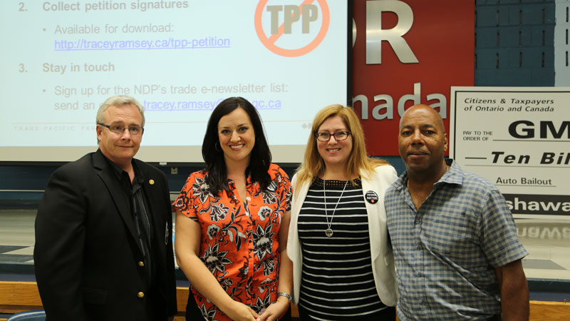 Tracey Ramsey with other concerned members at TPP townhall
