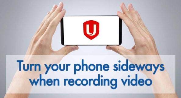 Turn your phone sideways when recording video.