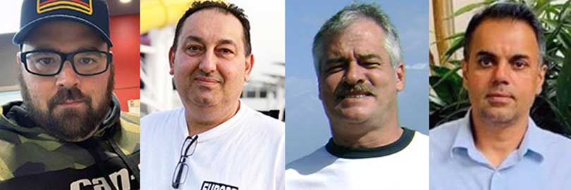 Photos of Luc Belanger, Antonio Genova, Gérald Lévesque and Amarprit Sandhu.