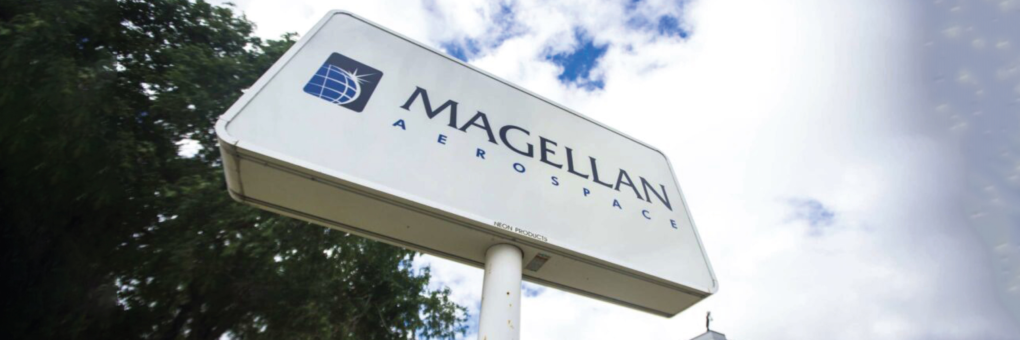 Exterior of Magellan Aerospace plant in Winnipeg, Manitoba.