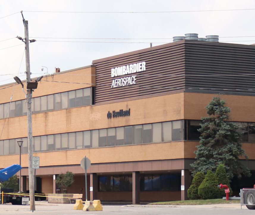 Exterior of Bombardier Aviation Downsview plant