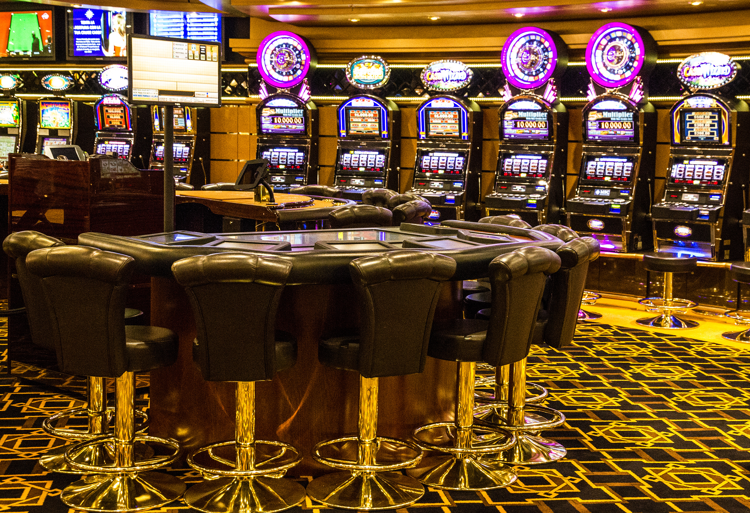 An empty casino.