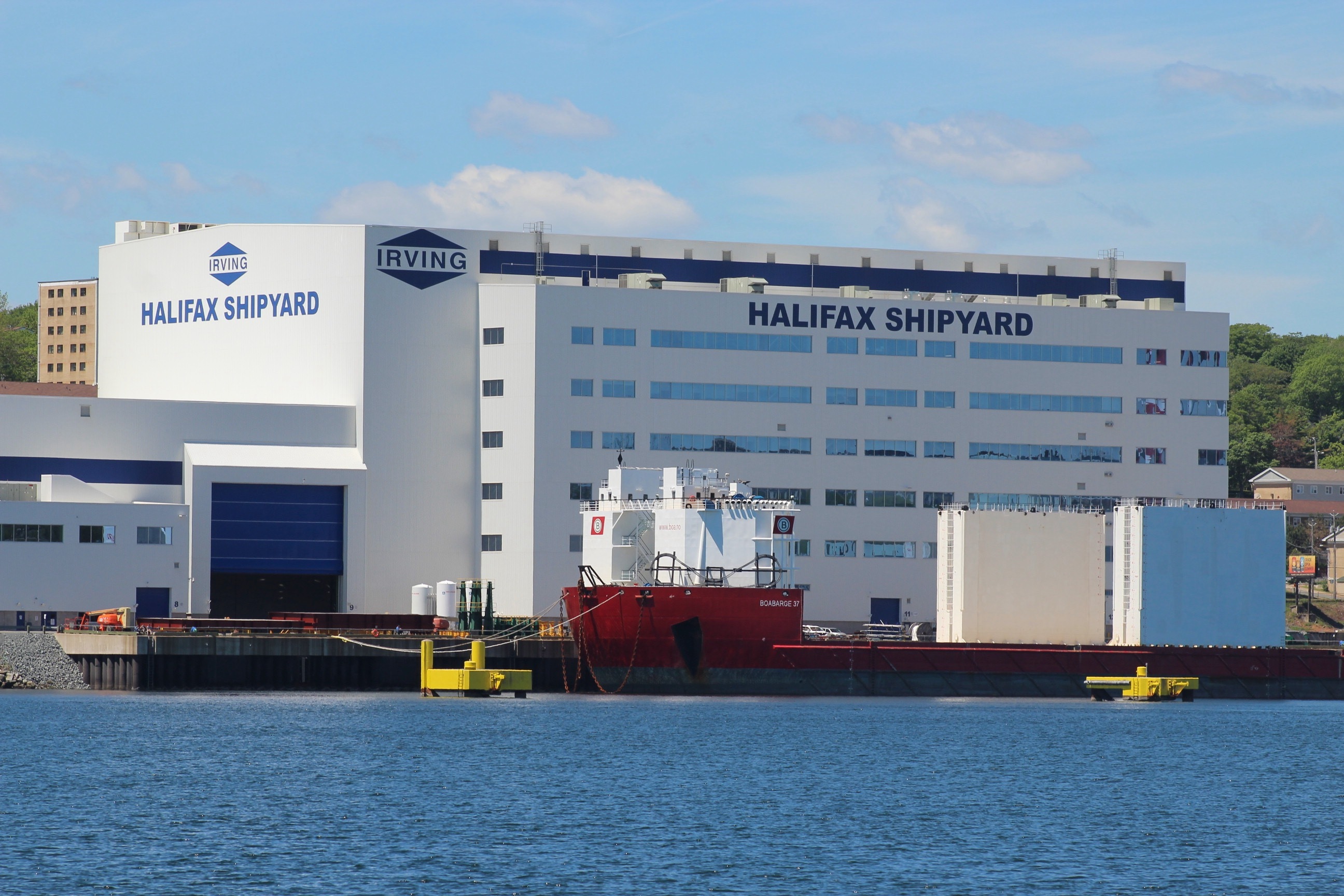 Exterior view of the Irving Halifax Shipyard building