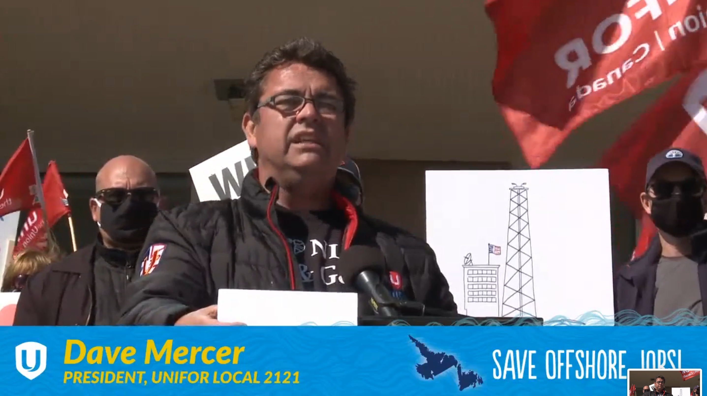Unifor local 2121 President, Dave Mercer.