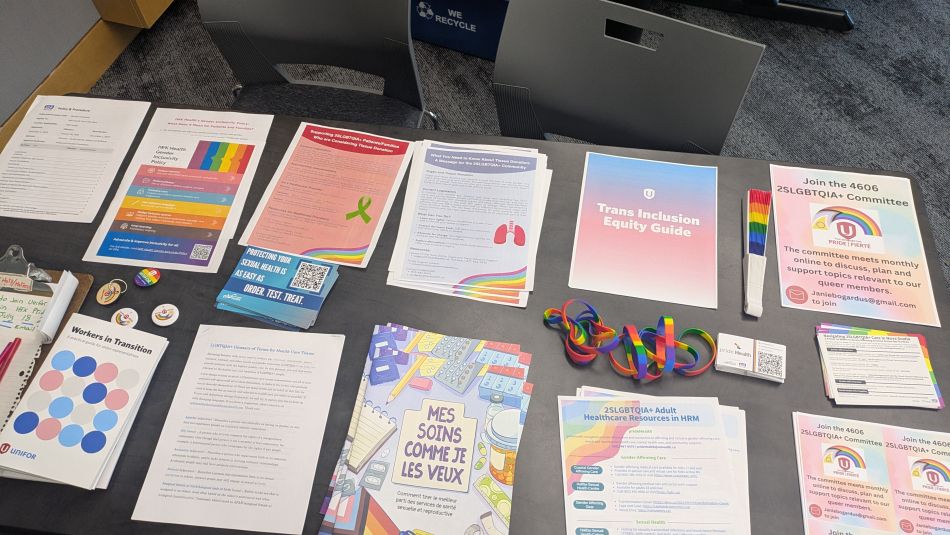 A table full of leaflets