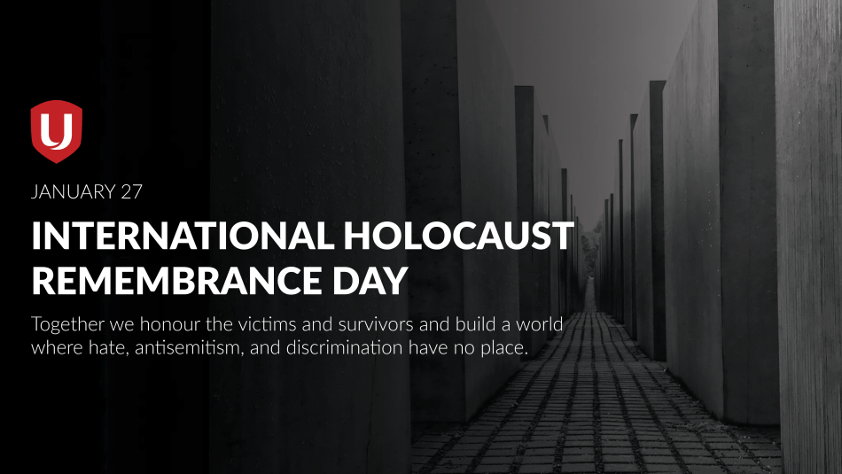 Black and white image of the Berlin Holocaust memorial