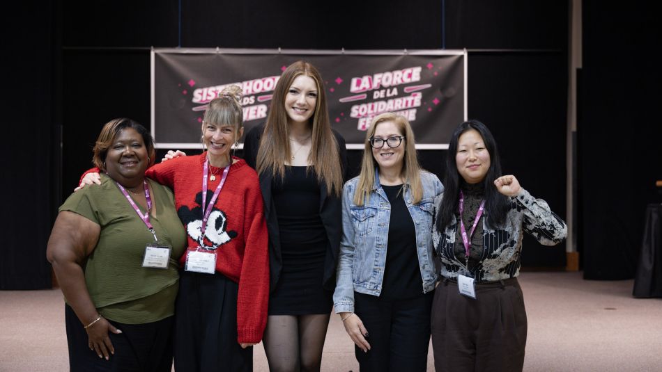 Five women smiling 