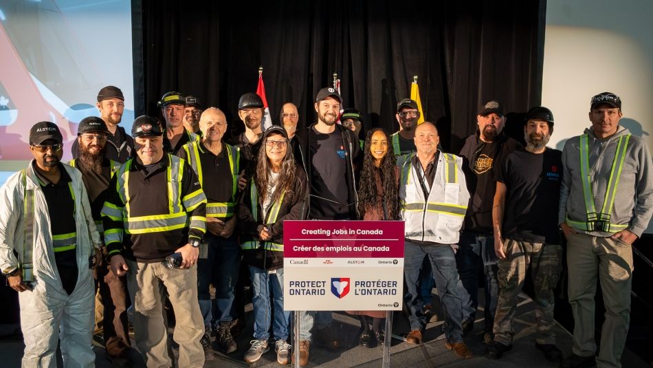 A group of people at a press conference.