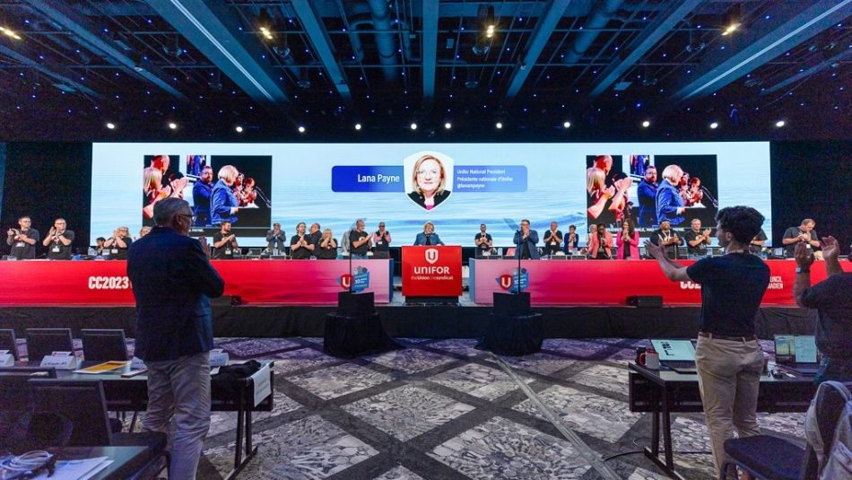 Unifor main stage at Canadian Council.