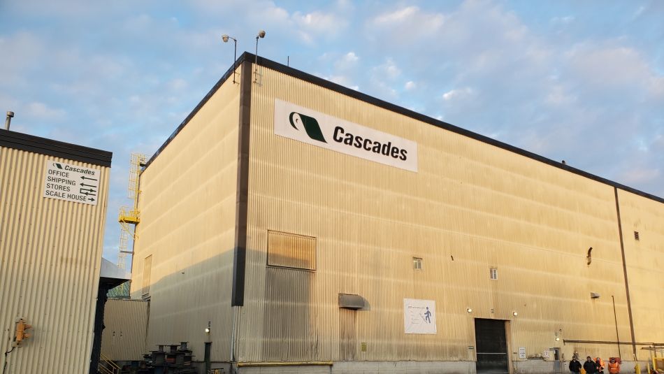 The exterior of the Cascade Containerboard facility in Trenton, Ontario