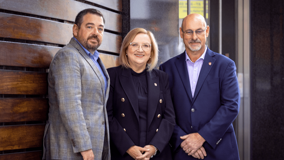 Lana Payne, National President, Len Poirier, Unifor National Secretary-Treasurer, Daniel Cloutier, Unifor Québec Director