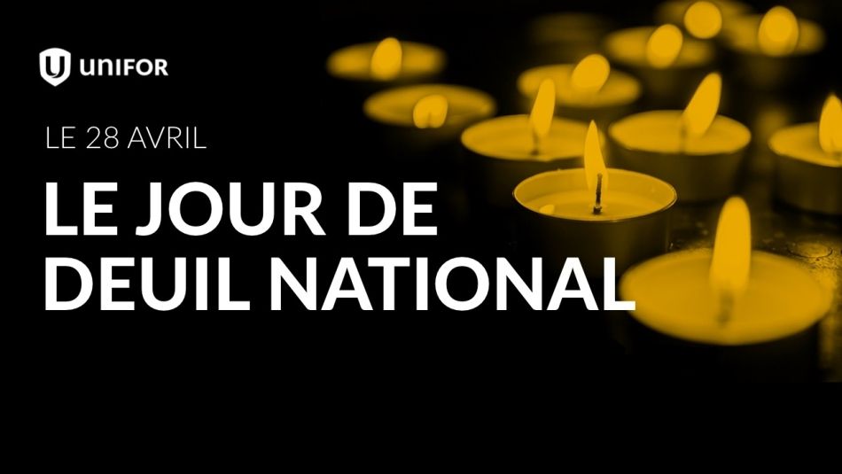 Logo d'Unifor, Le 28 avril le jour de deuil national