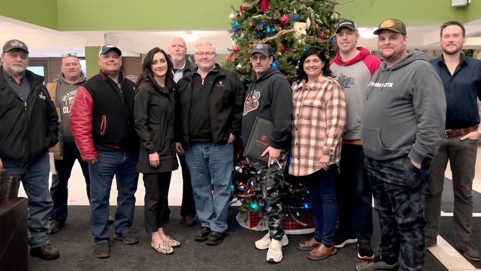 Members of the Unifor bargaining committee at Domtar in Dryden, Ontario.