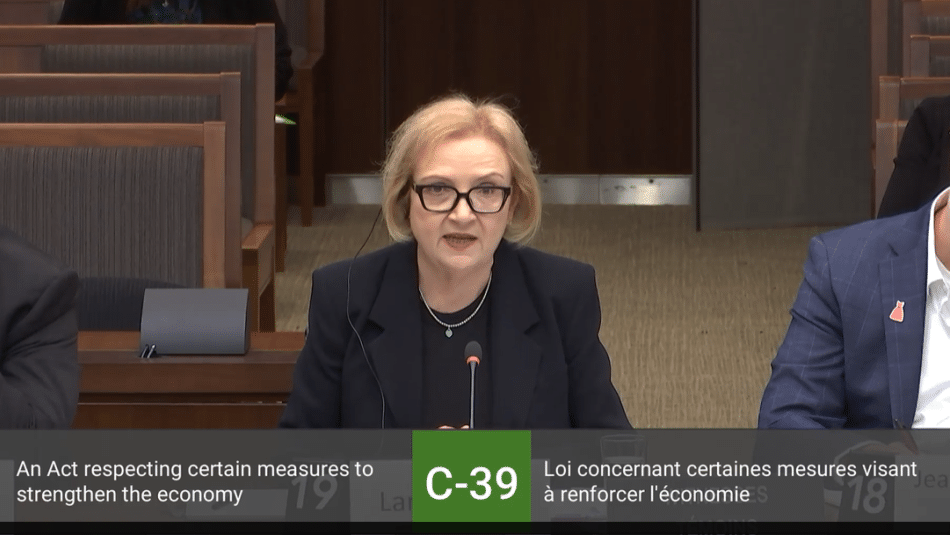 Lana Payne presents to the house of commons