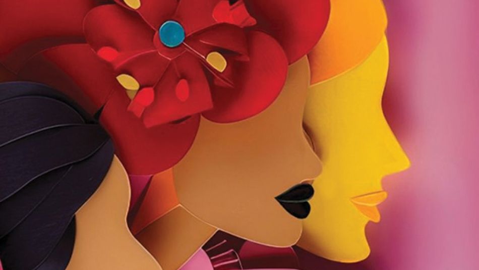 Three artistic womens silhouettes