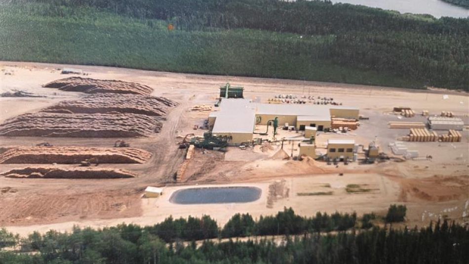 Ariel view of Interfor Ear Falls Sawmil