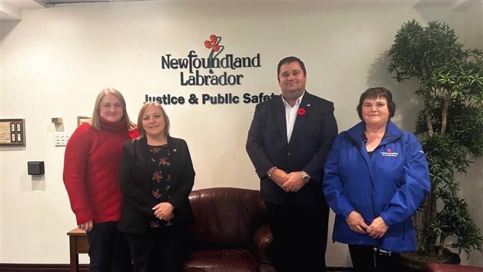 Unifor Atlantic Regional Director Jennifer Murray, and members of the Atlantic Regional Council meet with Newfoundland and Labrador ministers to discuss intimate partner violence.  