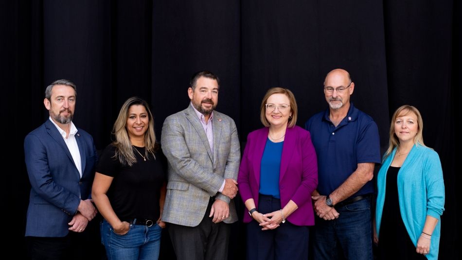 Gavin McGarrigle, Naureen Rizvi, Daniel Cloutier, Lana Payne, Len Poirier and Jennifer Murray