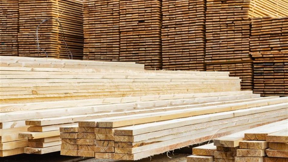 A pile of 2x4 lumber stacked on a skid