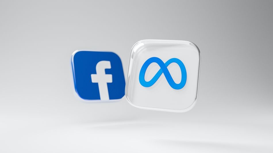 Facebook and meta logos.
