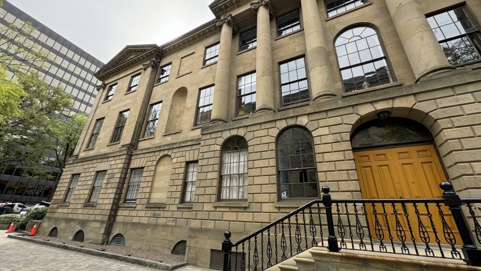 The front of the Nova Scotia Legislature building
