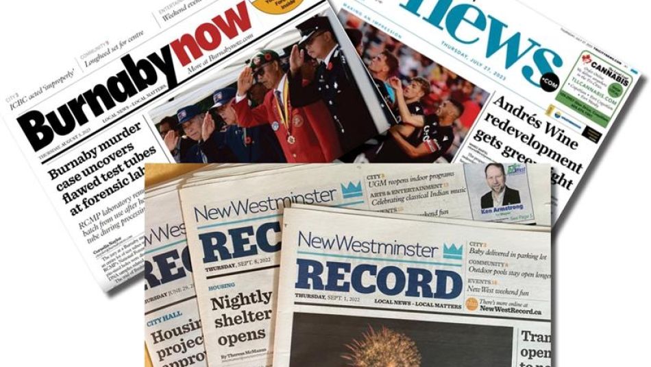 News papers stacked