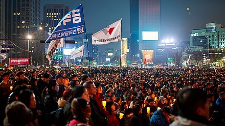 Anti corruption protest in South Korea