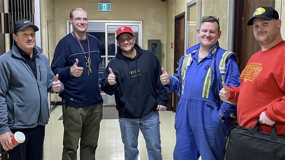 Five men given thumbs up