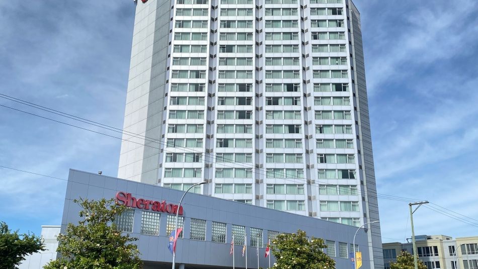 Exterior of the Sheraton Guildford Vancouver hotel 