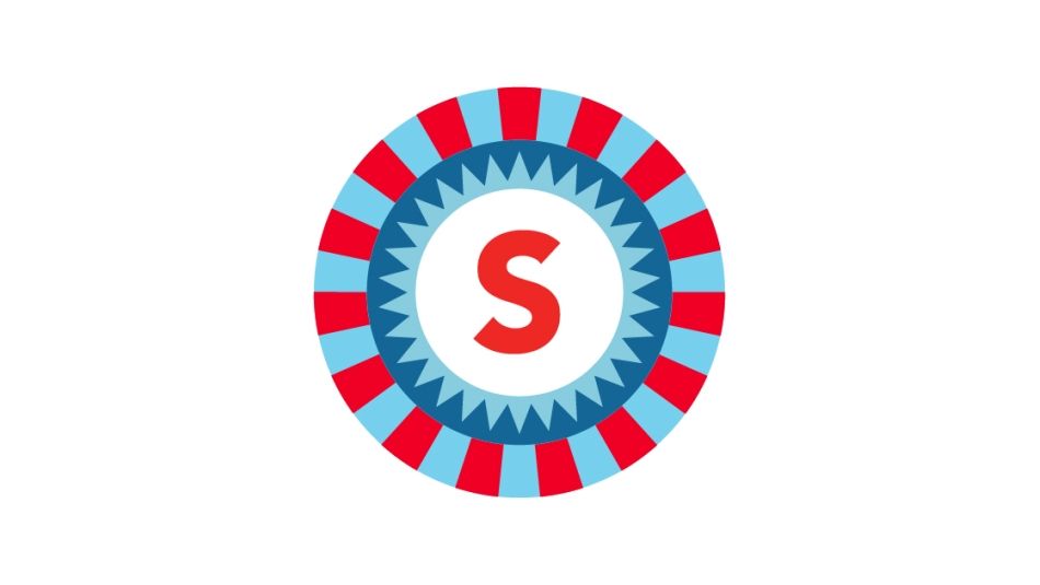 S on a poker chip